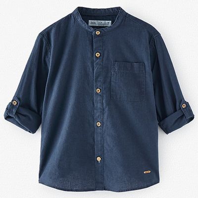 Linen Blend Garment Dyed Shirt