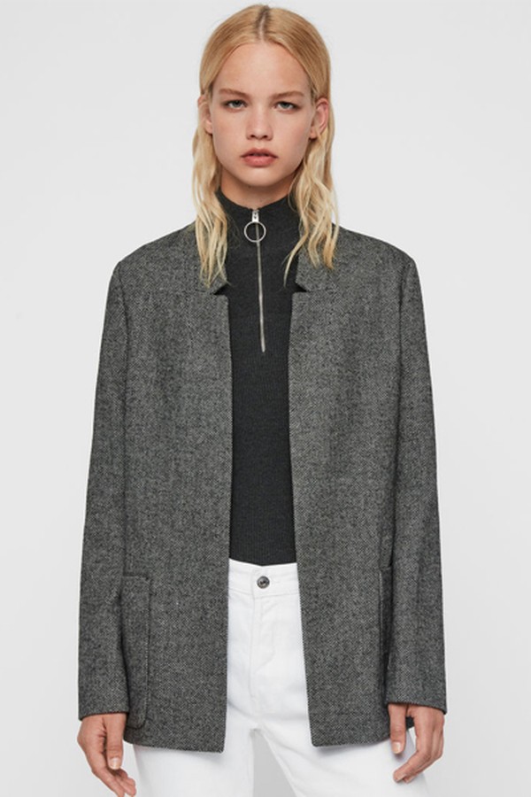 Aida Herringbone Blazer