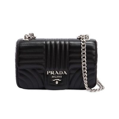 Small Quilted Soft Leather Shoulder Bag from Prada
