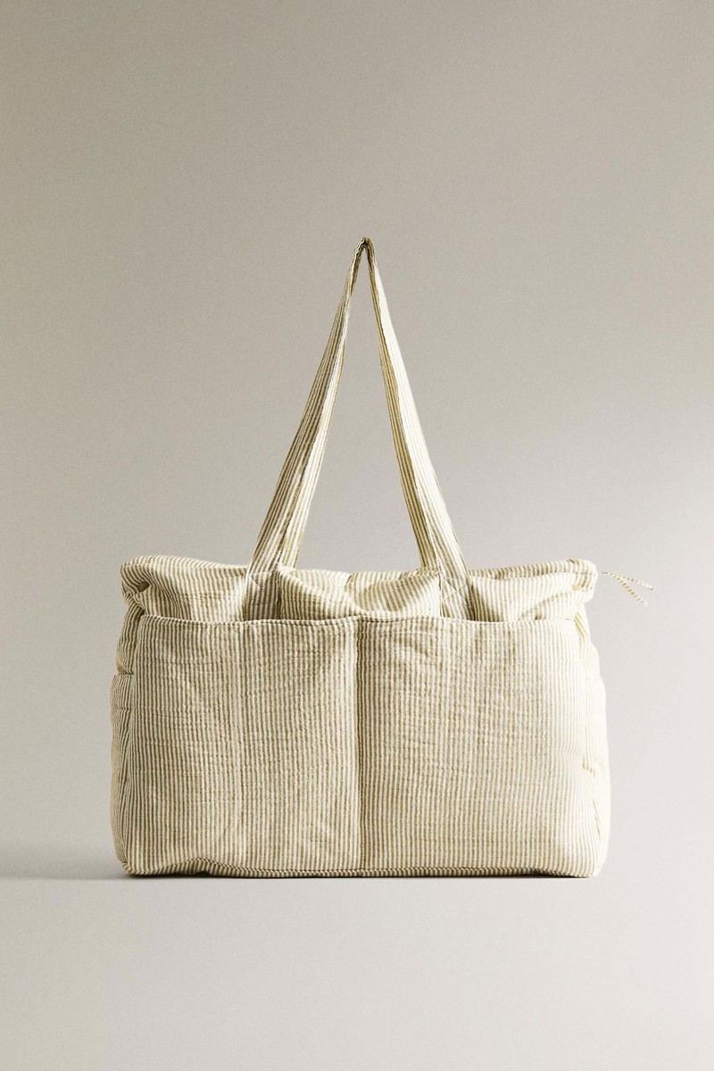 Striped Muslin Maternity Bag from Zara