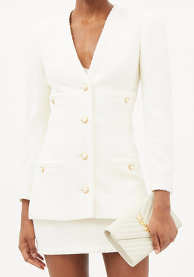 Single Breasted Bouclé Wool-Blend Jacket from Alessandra Rich