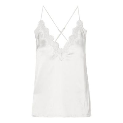  Everly Lace-trimmed Silk-charmeuse Camisole from CAMI NYC