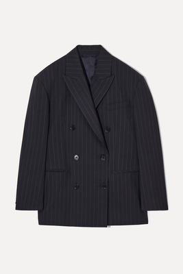 Oversized Pinstriped Wool Blazer from COS