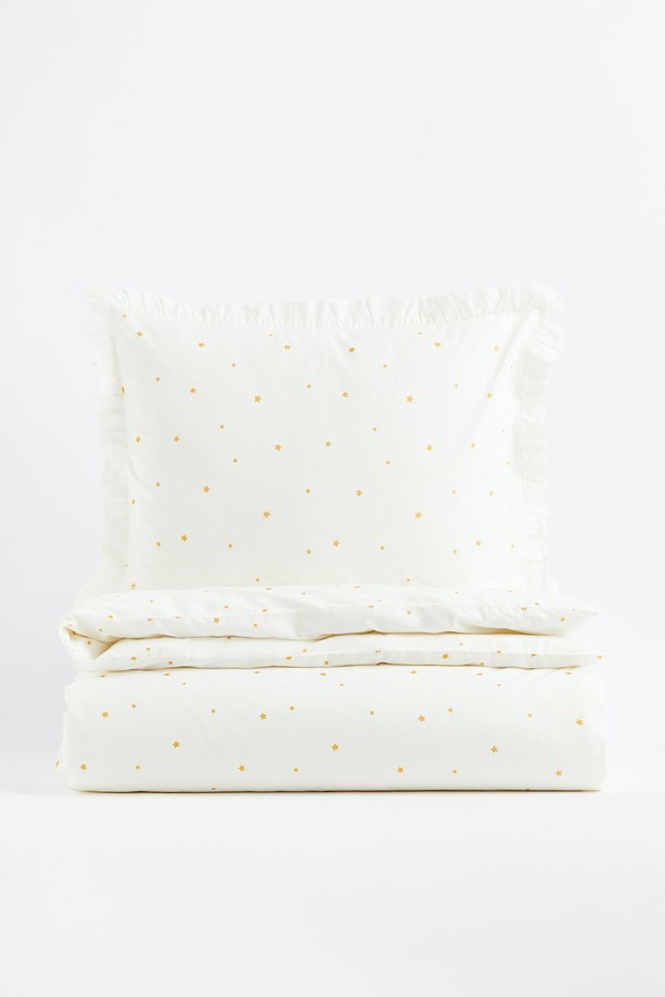 Frill-Trimmed Duvet Cover Set from H&M