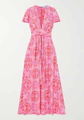 Lou Belted Floral-Print Voile Maxi Dress from Melissa Odabash