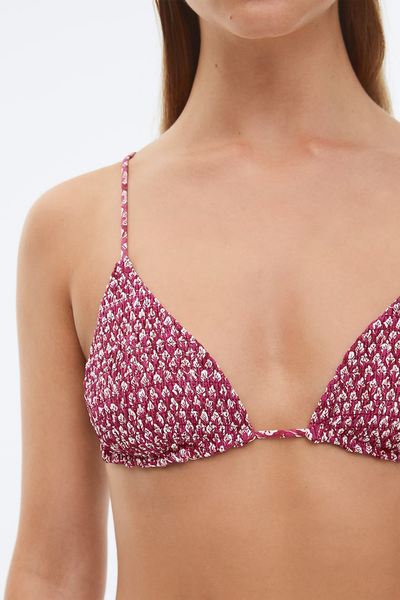 Smock Motif Triangle Bikini Top from Oysho