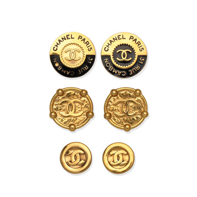 Three Pairs Of Clip-On Earrings from Chanel