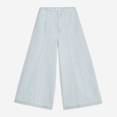 Bleach Pleat Culotte Jeans from Topshop