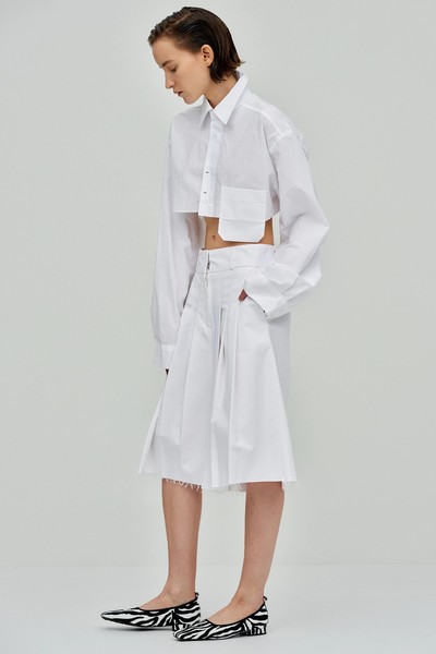 Boxy Cropped Shirt  from Source Unknown