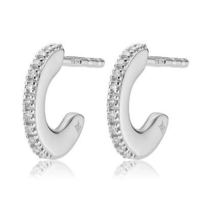 Fiji Small Skinny Hoop Diamond Earrings