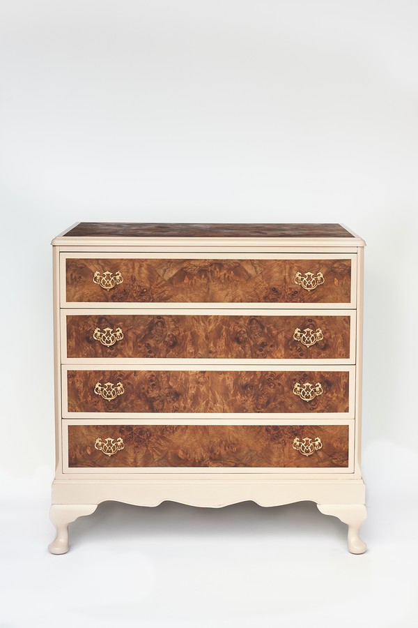 Four Drawer Chest Of Drawers In Burr Walnut from Belton & Butler