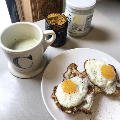 Jules Miller's Eggs, Avocado & Spinach On Toast