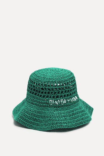 Green Raffia Bucket Hat from Bimba Y Lola