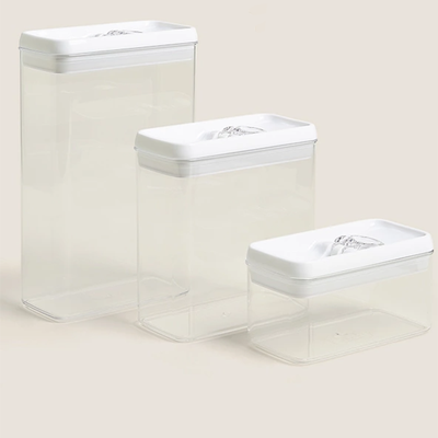 Set Of 3 Flip-Tight Stackable Storage