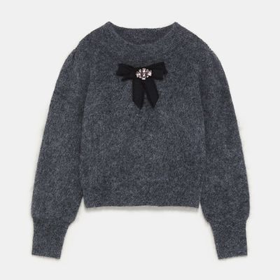 Soft-Touch Sweater With Bow from Zara