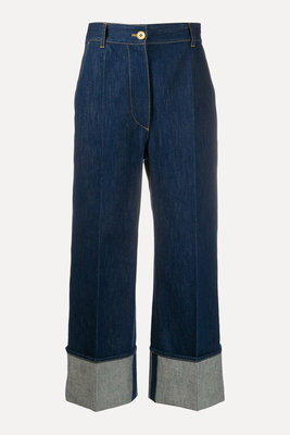 High-Rise Cuffed Jeans from Patou