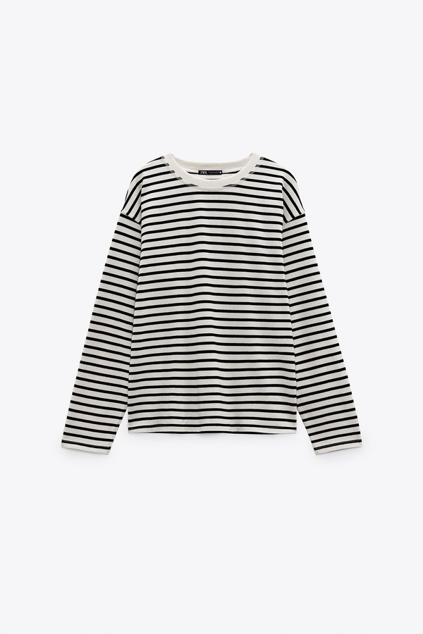 Striped Oversize T-Shirt from Zara