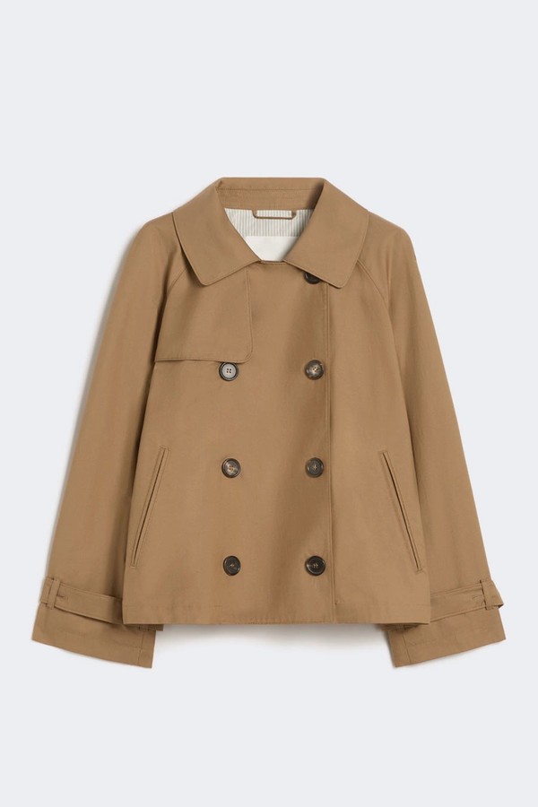 Short Water-Repellent Twill Trench Coat from Max Mara