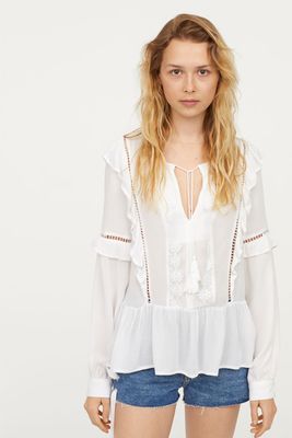 Blouse With Frills from H&M