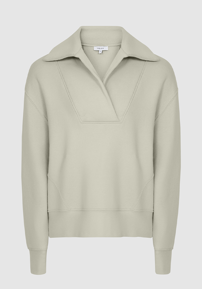 Farley Sage Shawl Collar Loungewear Sweatshirt