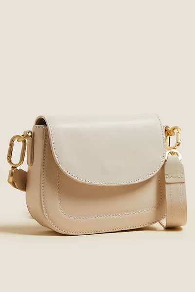 Leather Mini Saddle Cross Body Bag