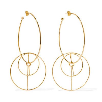 Dos Circulos Gold-Plated Earrings from Mercedes Salazar