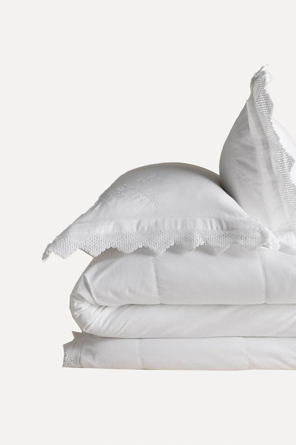 Pure Cotton Vintage Lace Embroidered Bedding Set