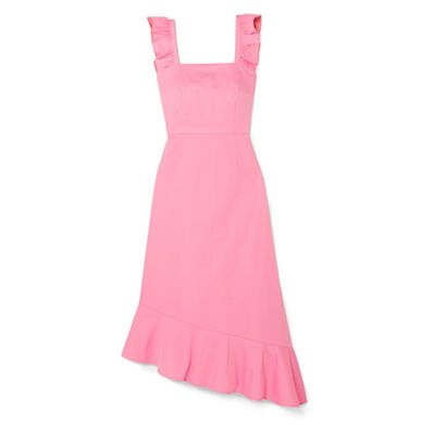 Valentina Ruffled Cotton-Blend Poplin Dress
