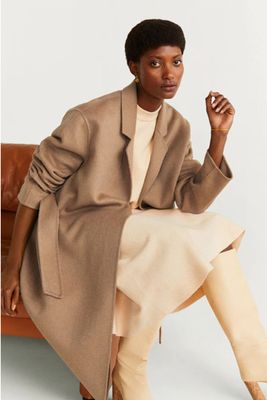 Belted Wool Coat from Mango