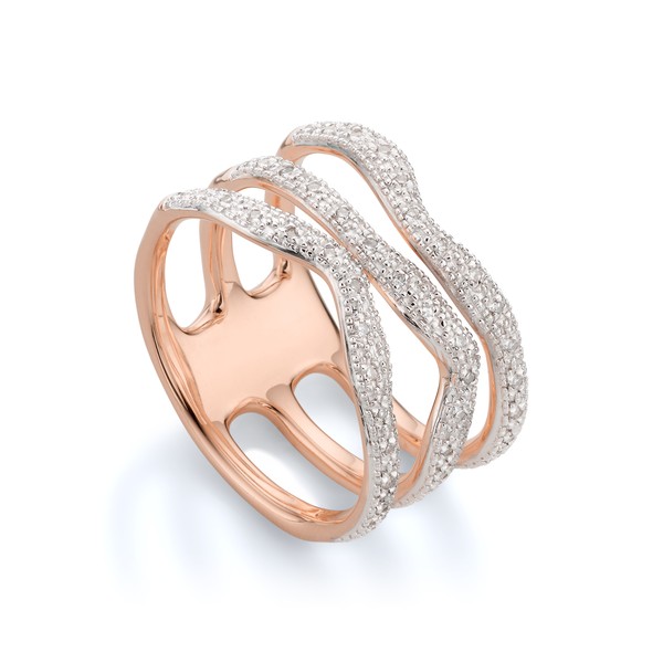Riva Diamond Wave Triple Ring