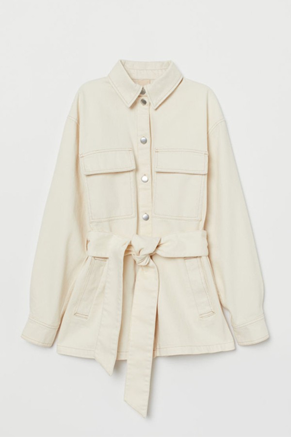 Tie-Belt Denim Shirt from H&M