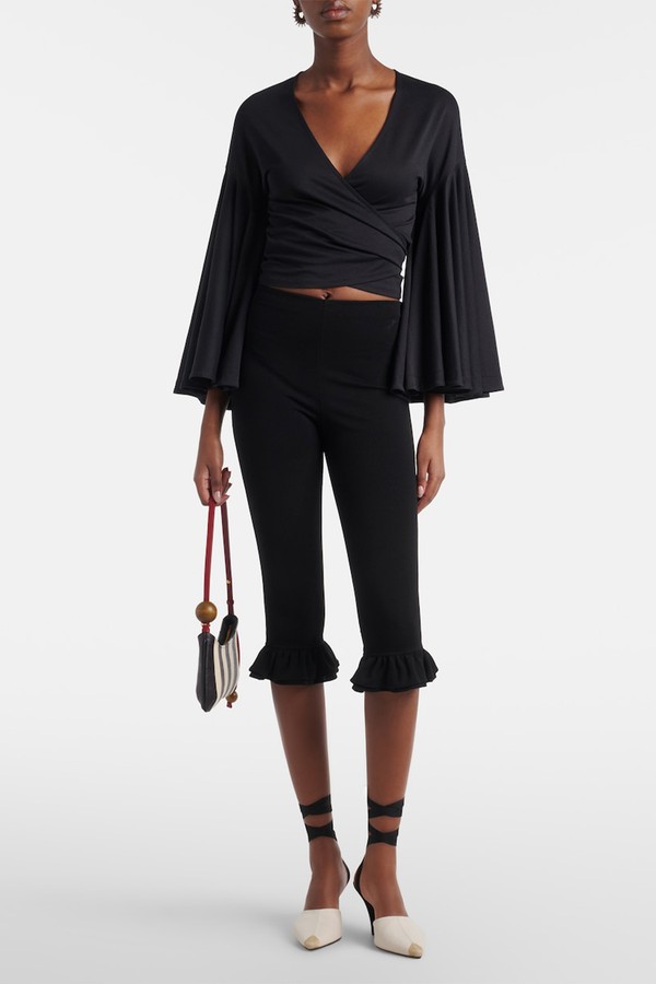 Playa Ruffled Jersey Capri Pants from Jacquemus