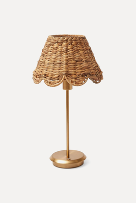 Tall Rechargeable Lamp With Natural Seagrass Lampshade  from Mrs Alice 