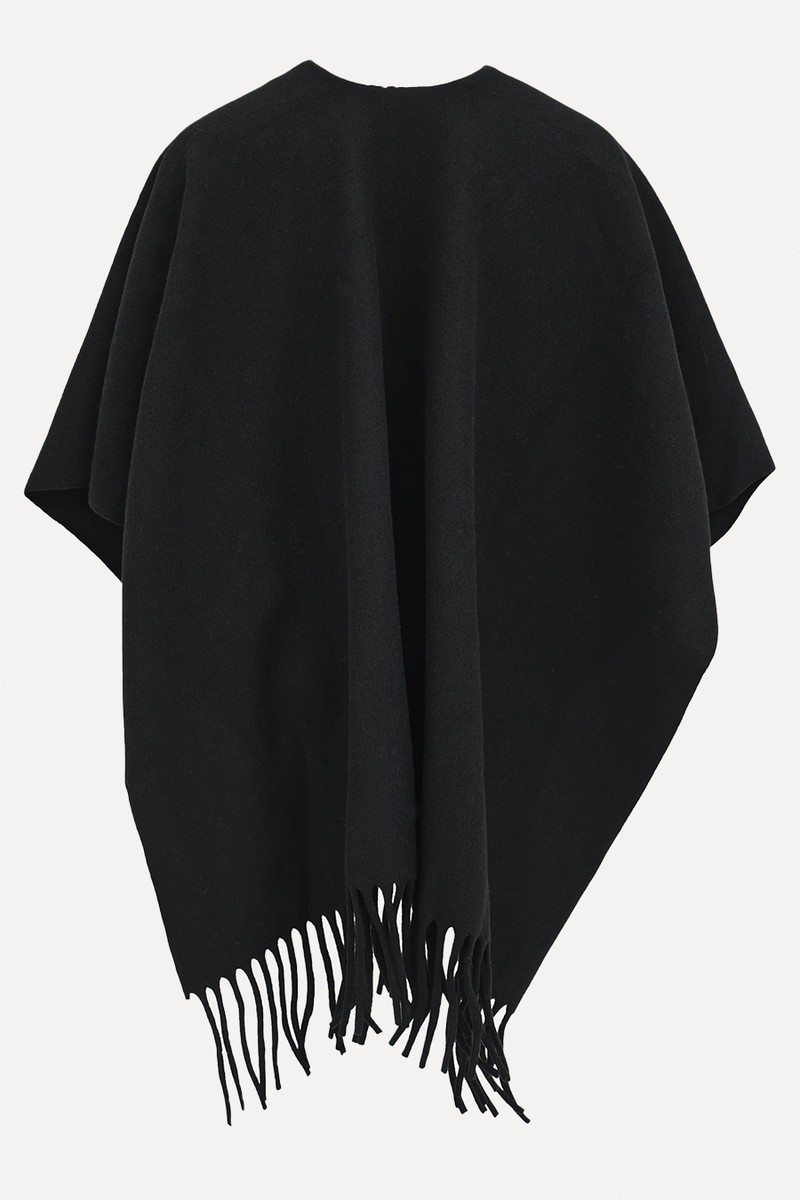 Wool-blend Fringe Scarf from Source Unknown