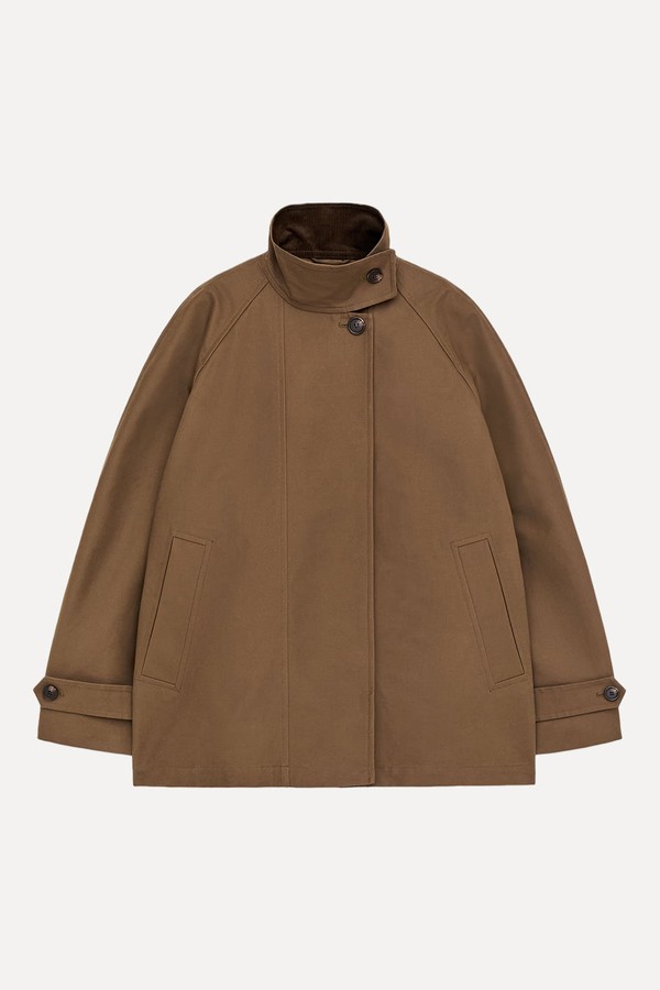 Corduroy-Collar Jacket