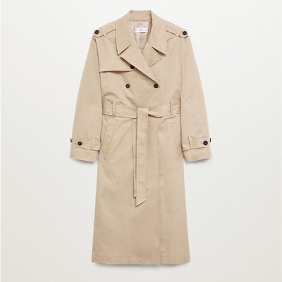 Belt Cotton-Blend Trench from Mango