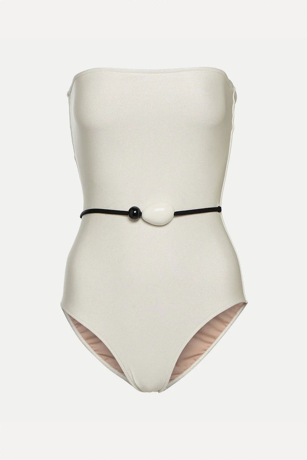 Deco Solid Strapless Swimsuit