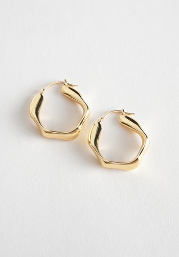 Wavy Hoop Earrings