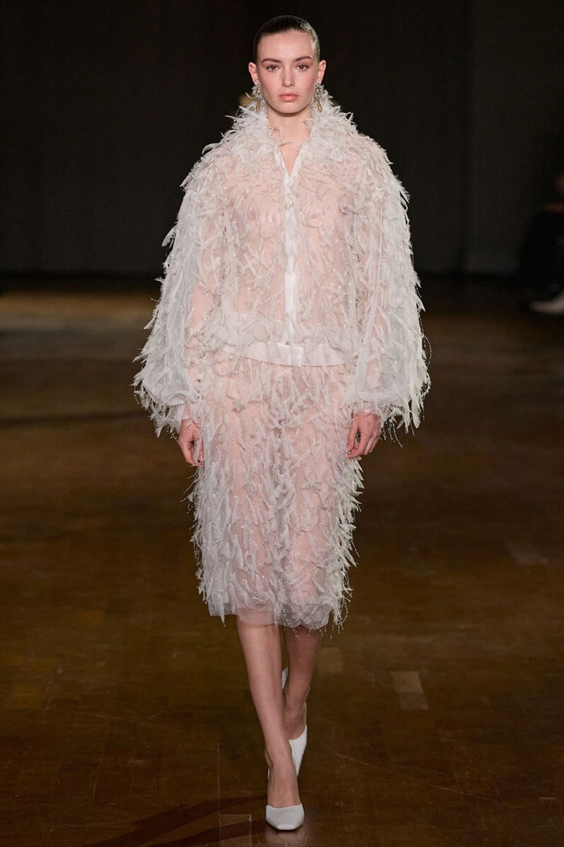 Pencil Embellished Midi Skirt from Georges Hobeika