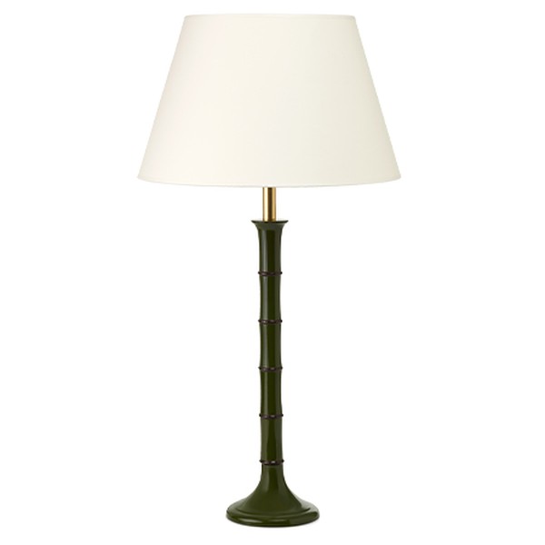 Moss Green Bamboo Lamp