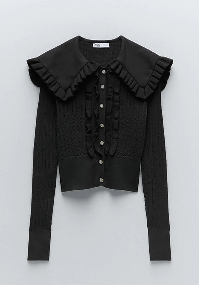 Pointelle Knit Cardigan from Zara