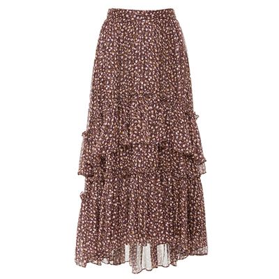 Maria Floral Silk-Chiffon Midi Skirt from Ulla Johnson
