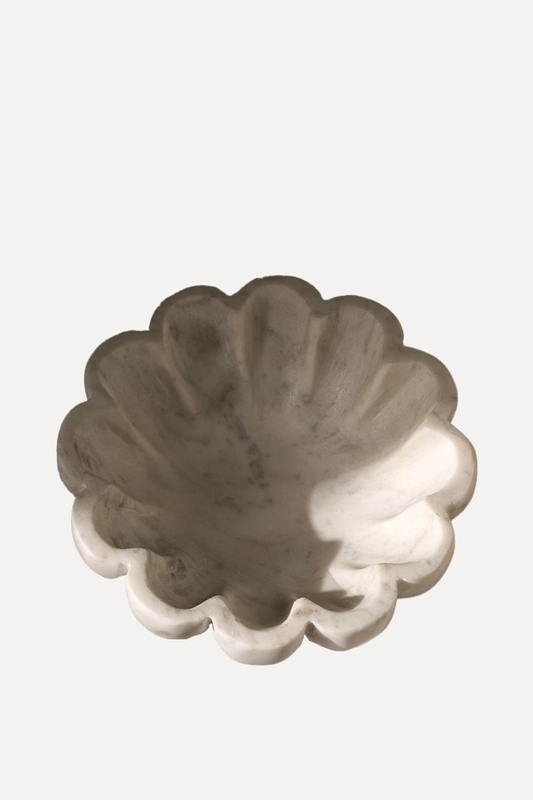 Larton Scalloped Marble Bowl