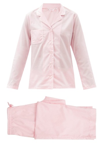 Amalfi Piped Cotton-Poplin Pyjamas from Dereck Rose