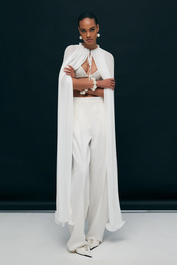 Lumi Pleated Chiffon Cape from ILA