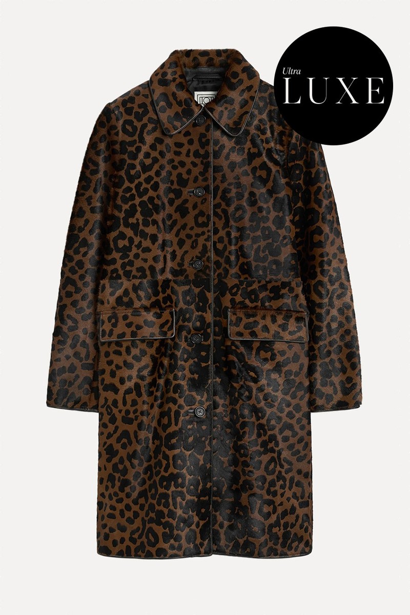 Leopard-Print Single-Breasted Coat from Toteme