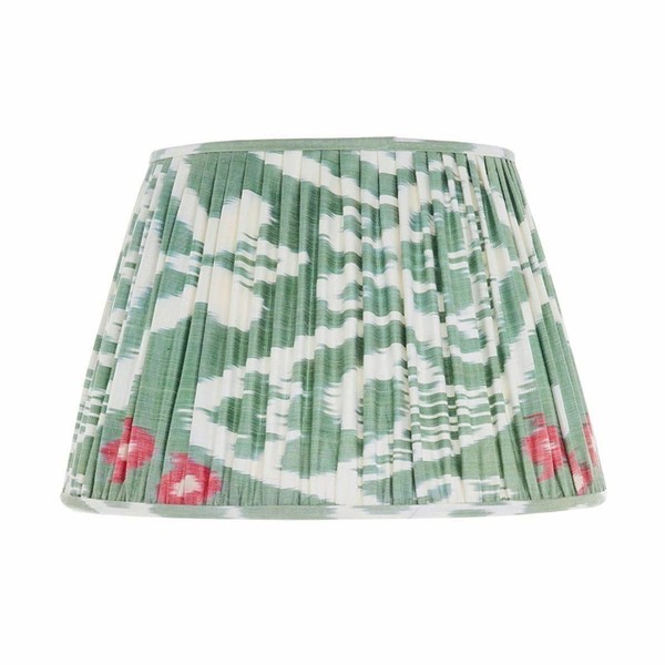 Green & Pink Silk Ikat Lampshades
