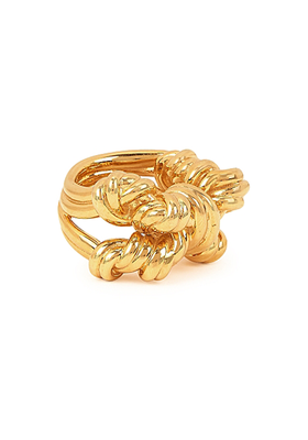 Knot 18kt Gold-Plated Ring from Bottega Veneta