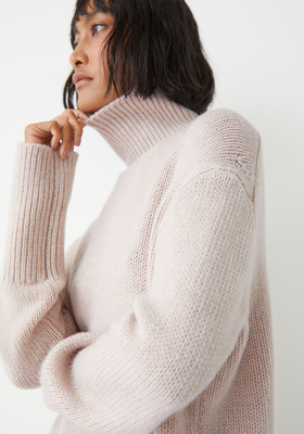 Relaxed Turtleneck Knit Sweater