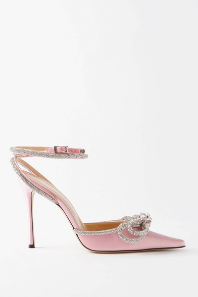 Crystal-Embellished 110 Silk Pumps from Mach & Mach